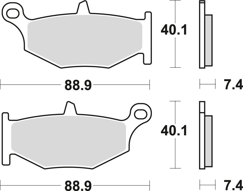Brake pads KH419 sinter street Suzuki GSR, GSX-R 600 06-10, GSX-R 750 06-10, DL 1000 14-, B-King 1300 07-10, GSX 1300 Hayabusa 08-17 rear