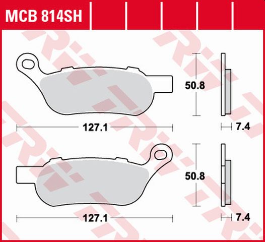Brake pads KH458 sinter street Harley-Davidson 1584, 1690, 1750, 1800 08- rear