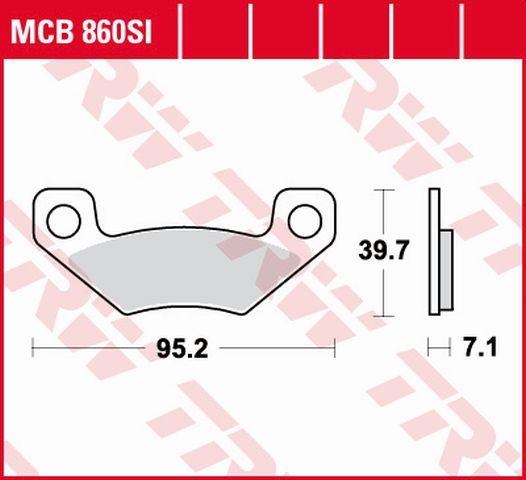 Brake pads KH468 sinter off-road Can-Am DS 450 08-15 rear