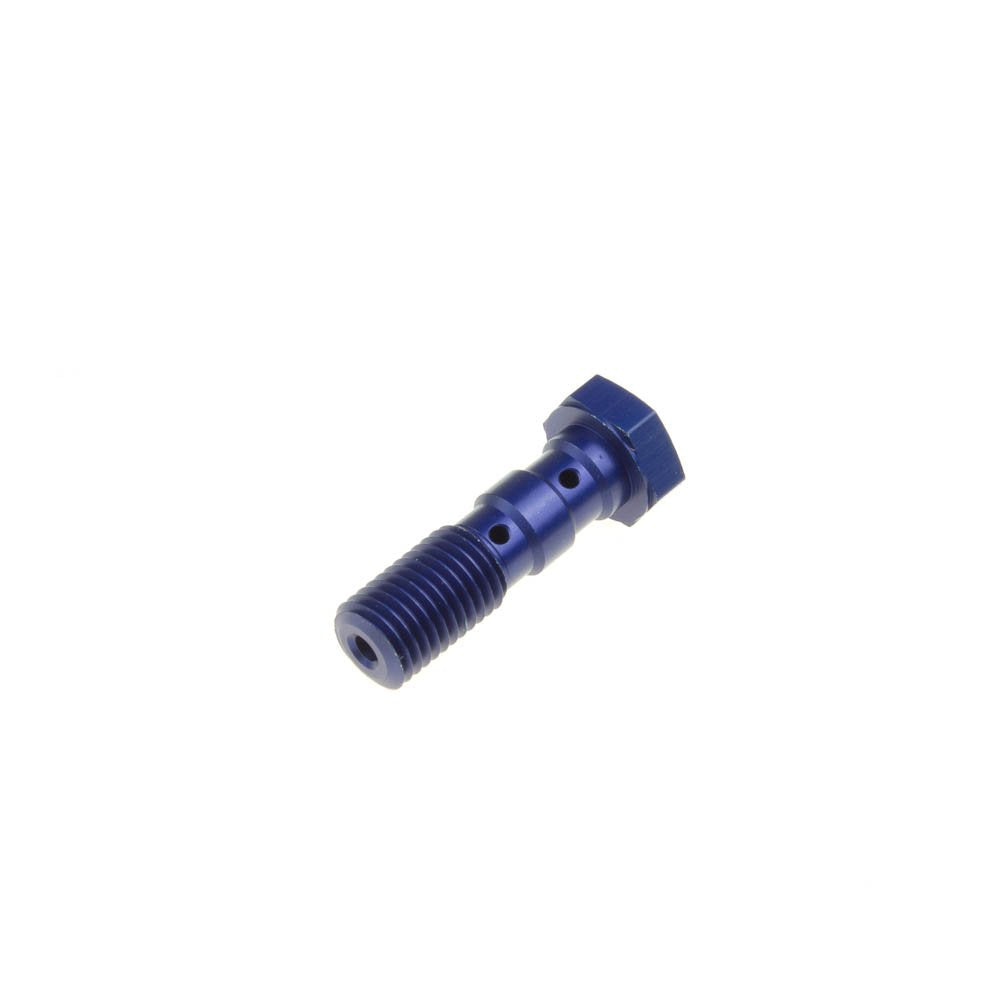 Hydraulic double banjo bolt for brake lines M10 x 1.25 - blue