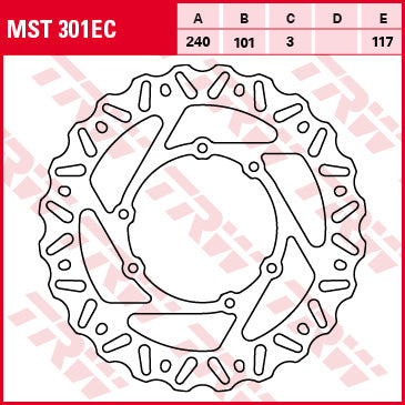 Front brake disc Honda CR 125, 250 95-07, CRF 250, 450 R, X 04-14