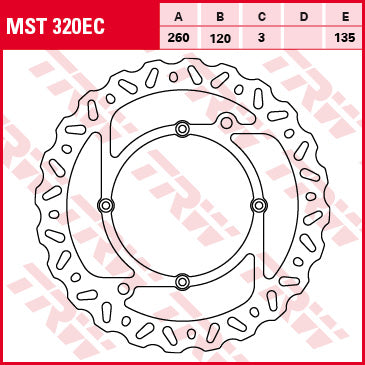 Front brake disc Husqvarna WR, CR, TE, TC 125-610 98-13