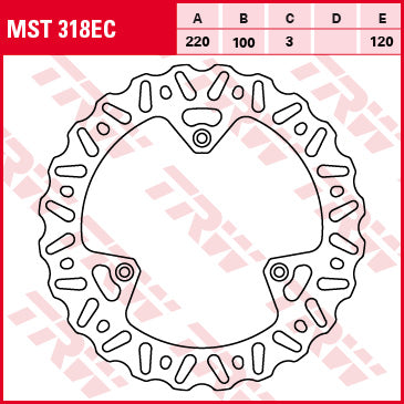 Front brake disc Yamaha YZ 80, 85 93-16, Suzuki RM 85 05-16