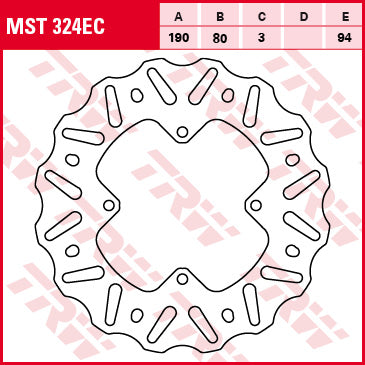 Rear brake disc Honda CR 80 92-02, CR 85 03-08, CRF 150 07-19