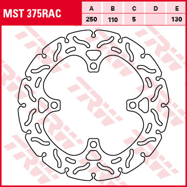 Rear brake disc Kawasaki Z 750 11-14, Z 800, E version 13-16, Z 1000, SX 07-17