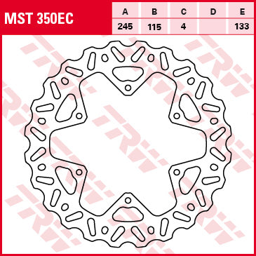 Rear brake disc Yamaha YZ, WRF 125, 250, 426, 450 02-17