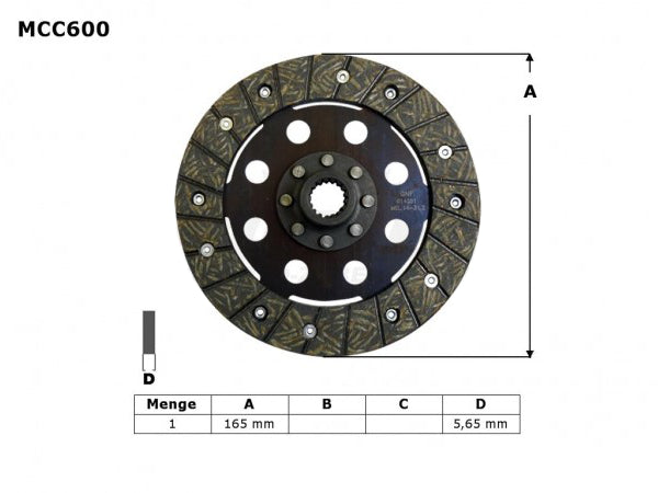 Clutch plate BMW R 45 81-86, R 65 85-93, R 80, 100 80-96 (EBS6601)