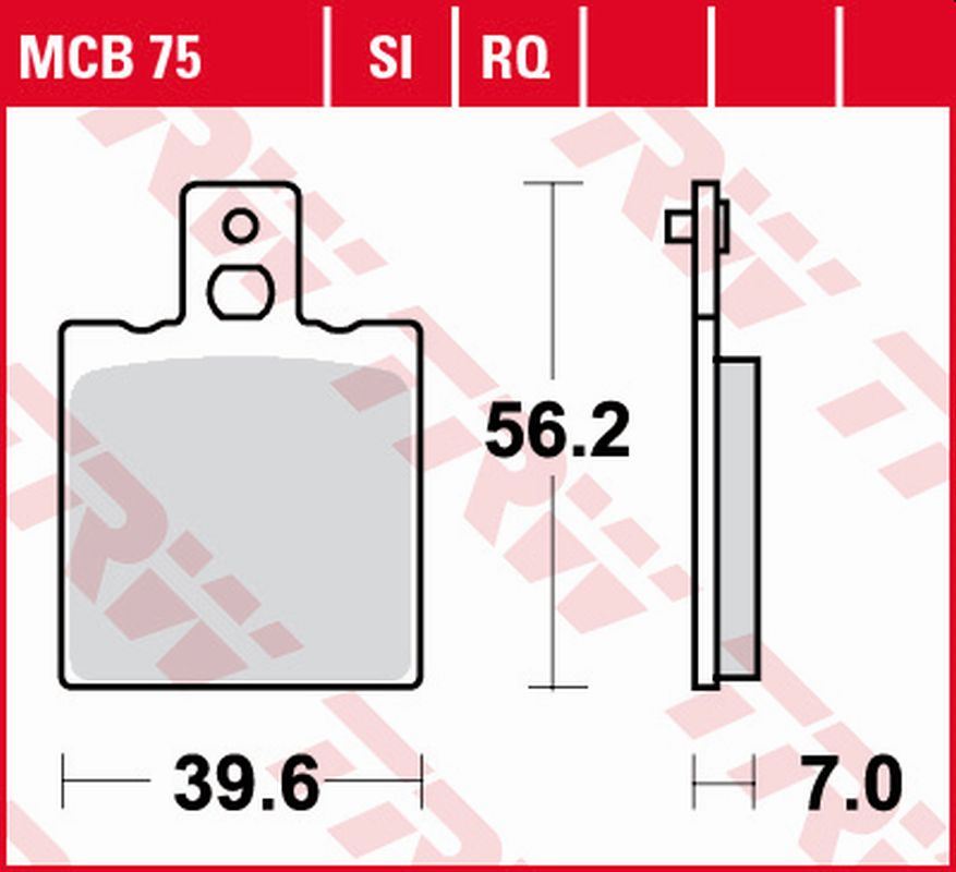 Brake pads KH047 organic sport Aprilia RS 250 95-, AF-1 250 90-, Ducati Monster 600, 620, 695, 750, 800, 900, 996, 1000 98-08, Moto Guzzi V75, V10, V11 91-06 rear
