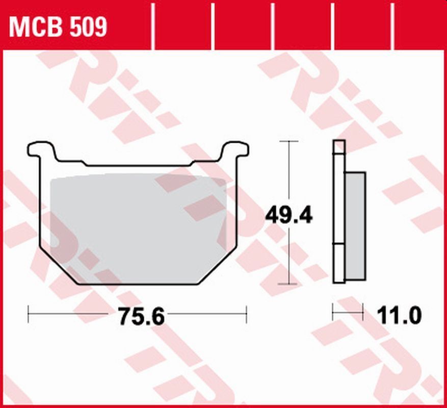 Brake pads KH051 organic Suzuki GS 850G, 1000G, 1100G 80-81, 84-86, GN 250 82-99, GSX 400 80-84, GSX 750 80-87 front