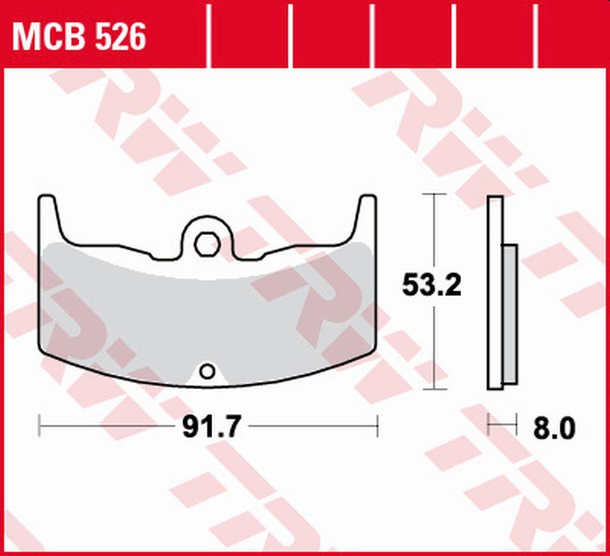 Brake pads KH080 organic Honda VT 500E 83-85, CBX 550 82-84, VT 250F 83-87, CBX 400F 82-84 front