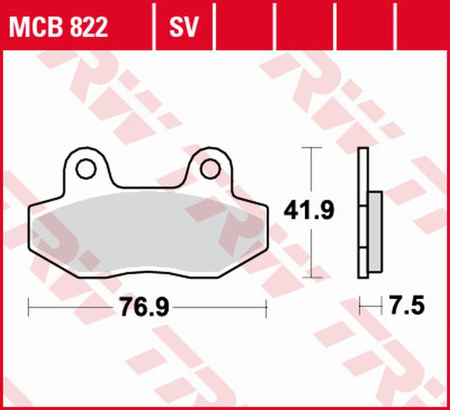Brake pads KH086 sinter street Hyosung GV 650 04-10, XRX 99-14, GT 03-17, GV 125 00-17, GT 250 04-14, GT 650 04-, SYM Wolf Classic 125 04-07 front