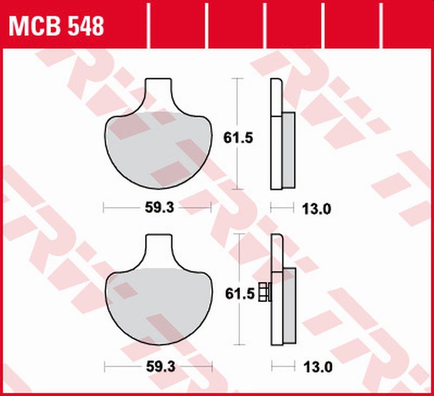 Brake pads KH094 organic Harley-Davidson 883, 1000, 1100, 1200, 1340, 1450, 1584, 1800 85-09 front