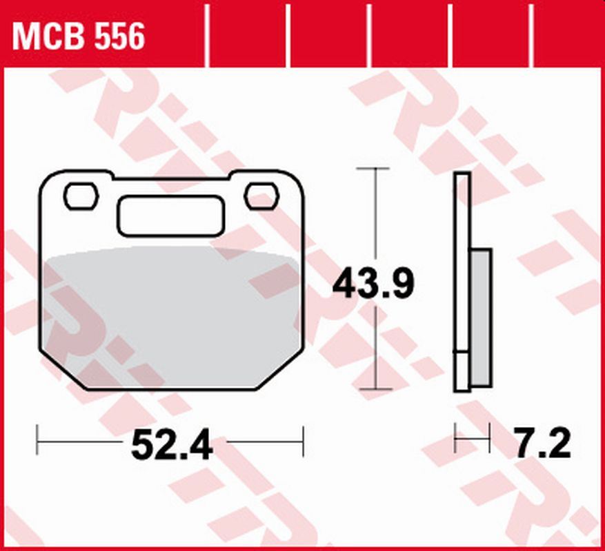 Brake pads KH110 organic Suzuki RG 125 Gamma 85-90, RG 80 Gamma 85-96 front