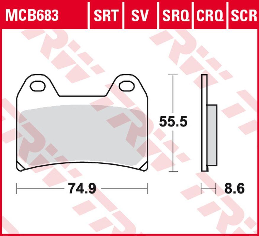 Brake pads KH244 sinter track KTM SM 690 07-10, SMC 625, 660, LC4 640 Supermoto 04-06, Ducati 748, 800, 900, 916, 996 97-03, Aprilia RS 250 97-, RSV 1000 Mille, R 98-00, Moto Guzzi V11 01-06, Sport 1200 06-14 front
