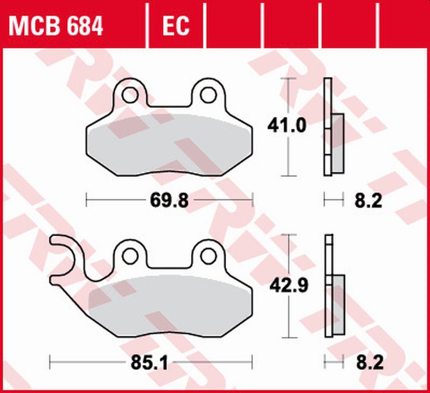 Brake pads KH264 organic SYM Jet, Jet 4 50 97-, Mask 50 00-, Allo, Crox 50 11-, Crox 125 14-, HD 125 09-17, Symphony 125, 200 09-17, Peugeot Tweet 50, 125 10-, Citystar, Tweet 125 10-, Tweet 150 15- front