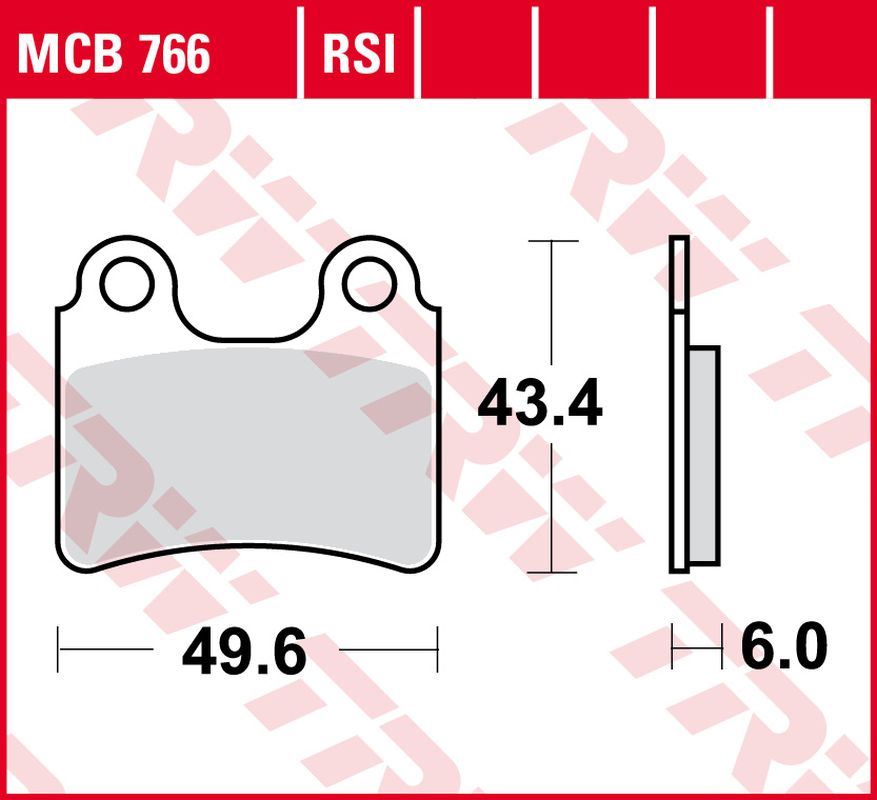 Brake pads KH303 organic Sherco Trials 125, 250, 290, 320 06-, GasGas TXT 125, 200, 250, 280, 300 04-11, Honda Cota 300RR 16- front AJP PR3 125, 200 08-12 rear