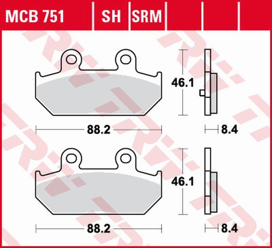 Brake pads KH412 sinter Suzuki AN 650 Burgman 04- rear AN 400 Burgman 07- AN 250 Skywave 07-08 rear