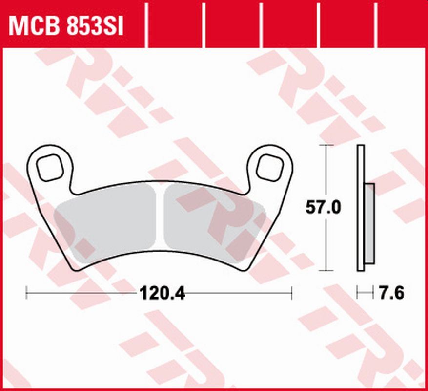 Brake pads KH452 sinter off-road Polaris Ranger 400 10-, 500 08-, 700 08-09, 800 10-, 900 11-, General 1000 16-, GEM 1400 10-, Magnum 700 08- front