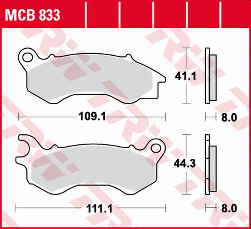 Brake pads KH603 sinter Honda PCX 125/150 10-, NSC 50/110 12-, Kymco People 125 16-, Peugeot Django 50/125/150 14- front
