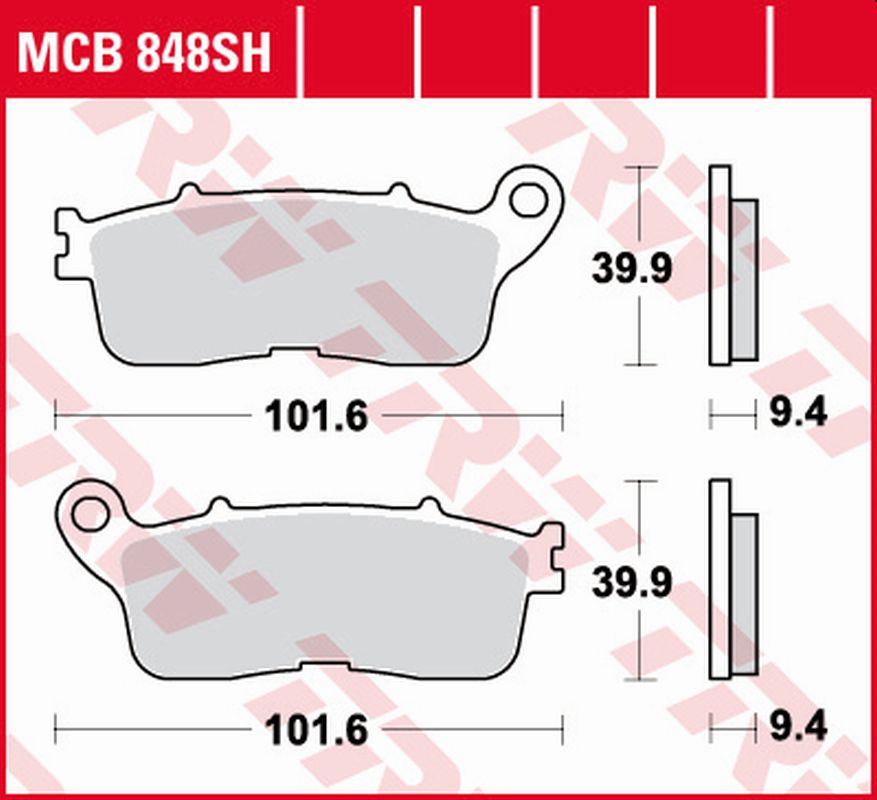 Brake pads KH636 sinter street Honda VFR 1200F 10-16, VFR 1200X Crosstourer 12- rear