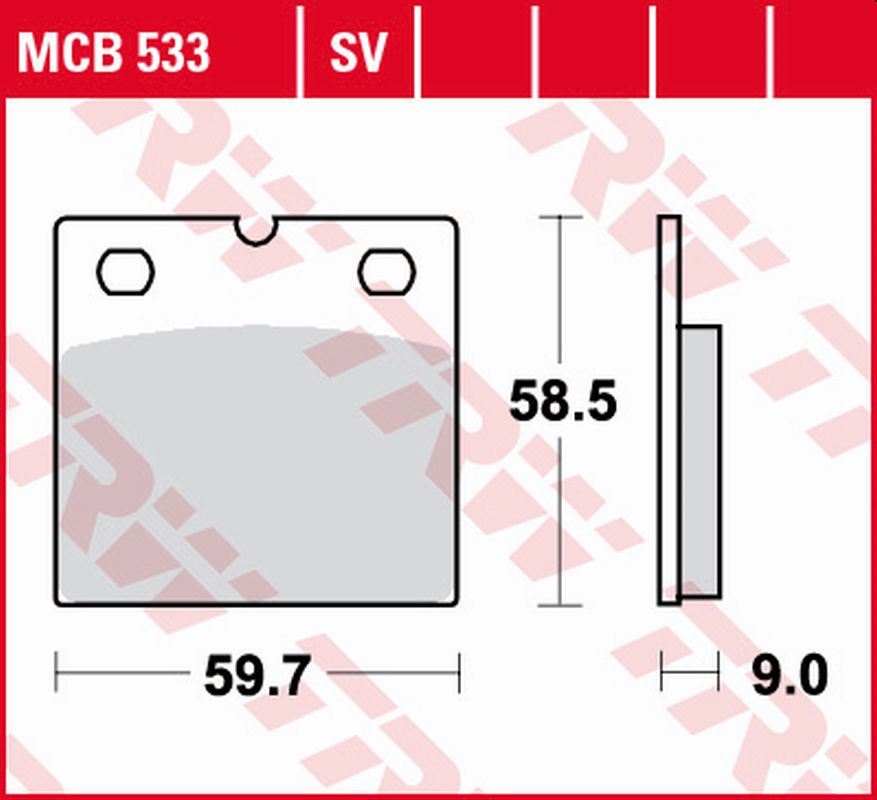 Brake pads KH77 organic BMW R 80 GS/PD 87-98, R 100 GS/PD 86-96 front