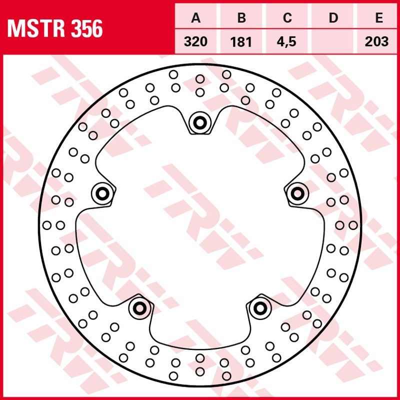 Front brake disc BMW F 800 S, ST 06-07, K 1200 R 05-08, R 1200 R, RT, S, ST 05-08 (320x181x4.5 mm)