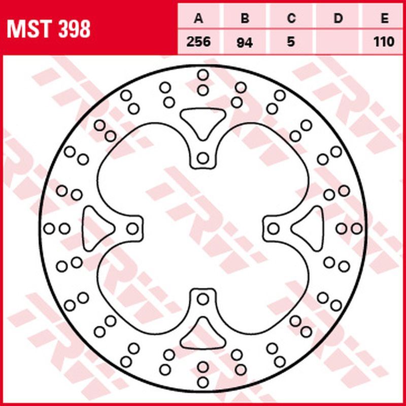 Rear brake disc Honda VFR 750 F 90-97, VFR 800 02-09 (256x94x5 mm)