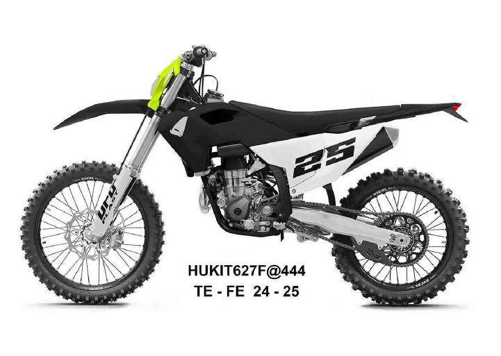 Full plastics kit with fork guards Honda CRF 250 R / 450 R 25- color black/white