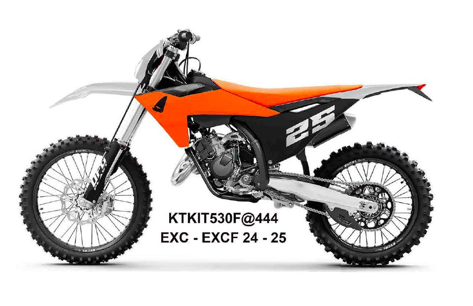 Full plastics kit with fork guards KTM EXC 150/250/300 TBI 24-25, EXC-F 250/350/450/500 24-25 color white/orange/black