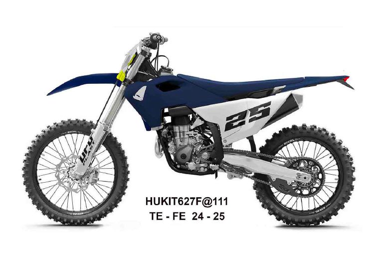 Full plastics kit with fork guards Honda CRF 250 R / 450 R 25- color navy/white