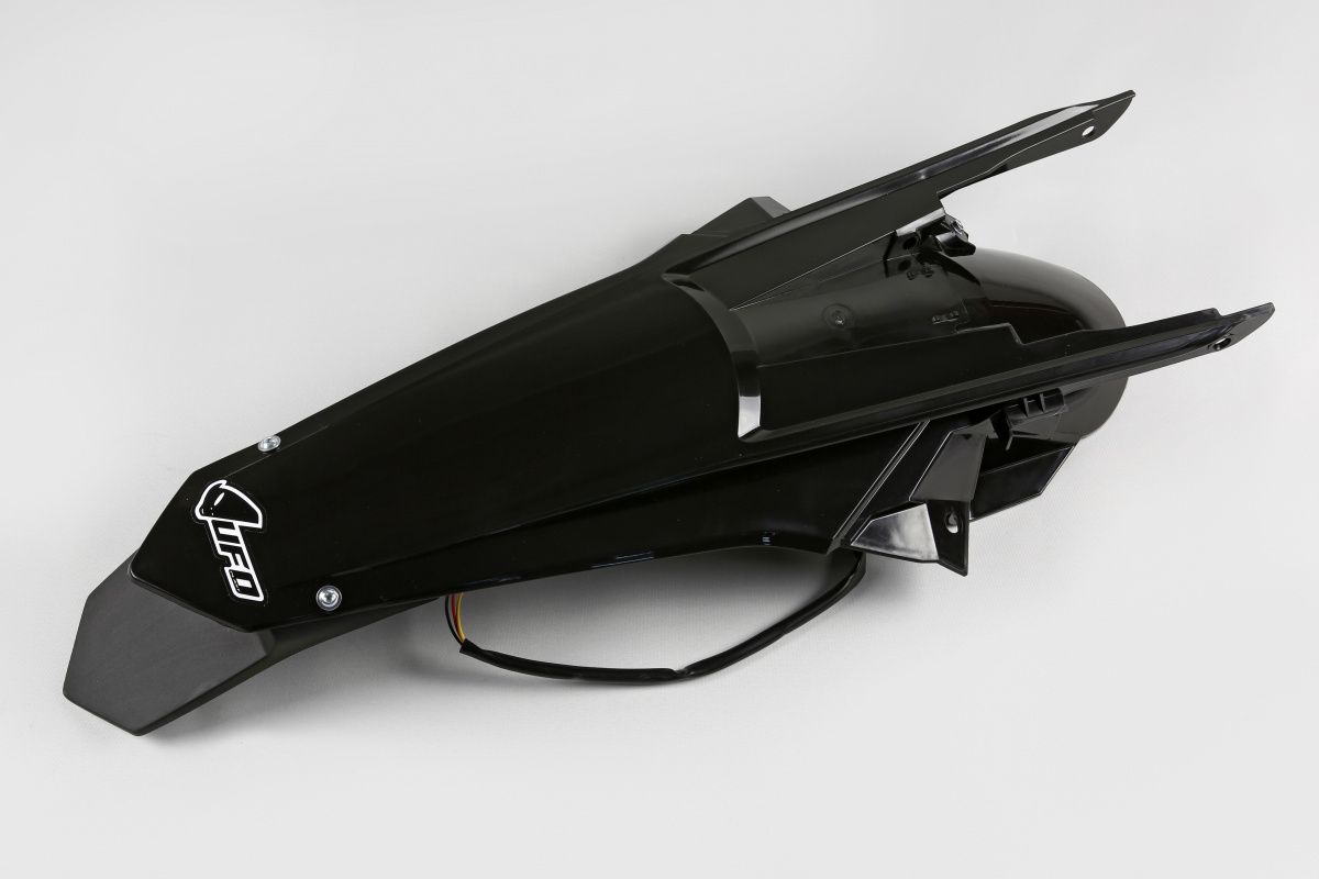 Rear fender KTM EXC 125/150/250/300 TPI, EXC-F 250/350/450/500 17-19 color black (enduro with LED light)