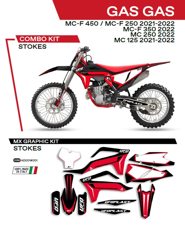 Sticker kit Gas Gas MC 125 21-22, MC 250 22, MC-F 250/350/450 21-22 Stokes color black