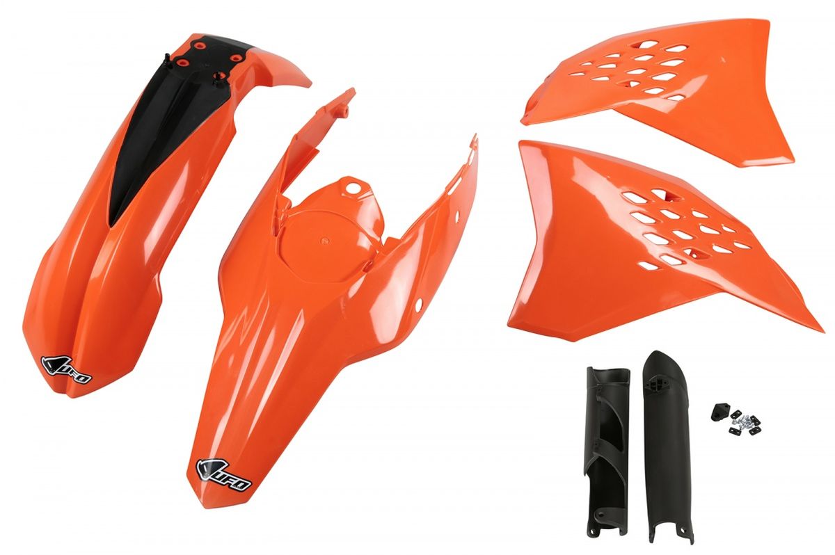 Full plastics kit with fork guards KTM EXC 09-10 color OEM (orange) (KT511E999)
