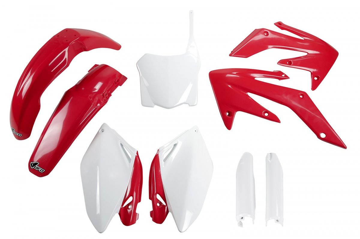 Full plastics kit with fork guards Honda CRF 250R 08-09 color OEM 08 (red/white) (HO112E999)