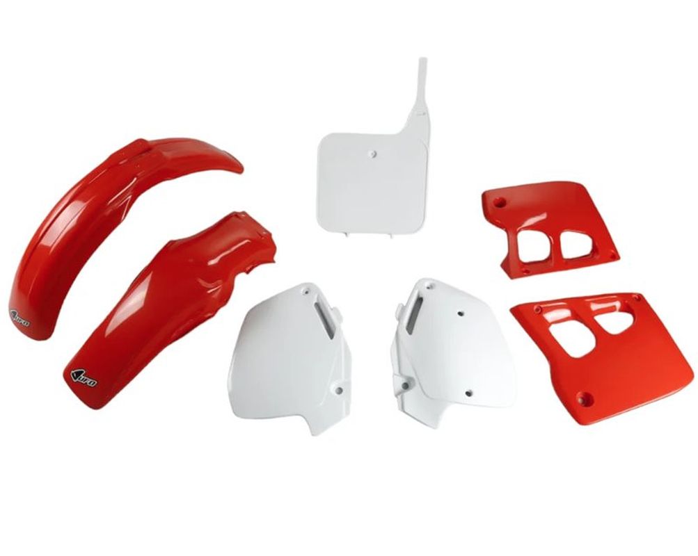 Full plastics kit with fork guards Honda CR 125 91-92, CR 250 90-91 color OEM 90 (red/white) (HO097E999K)