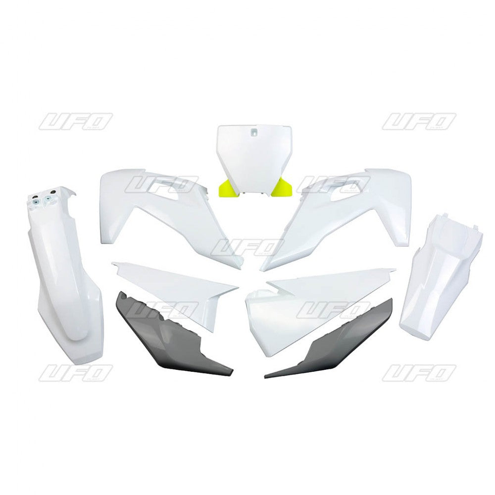 Plastics kit Husqvarna TC 125/250 19-22, FC 250/350/450 19-22 color OEM 20 (white/graphite) (HU622E999X)