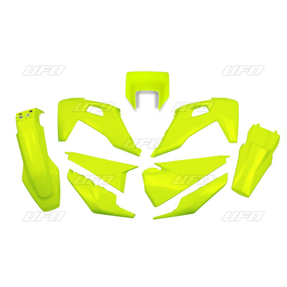 Plastics kit Husqvarna TE 150/250/300 20-23, FE 250/350/450/501 20-23 with headlight mask color yellow fluo (HU623DFLU)