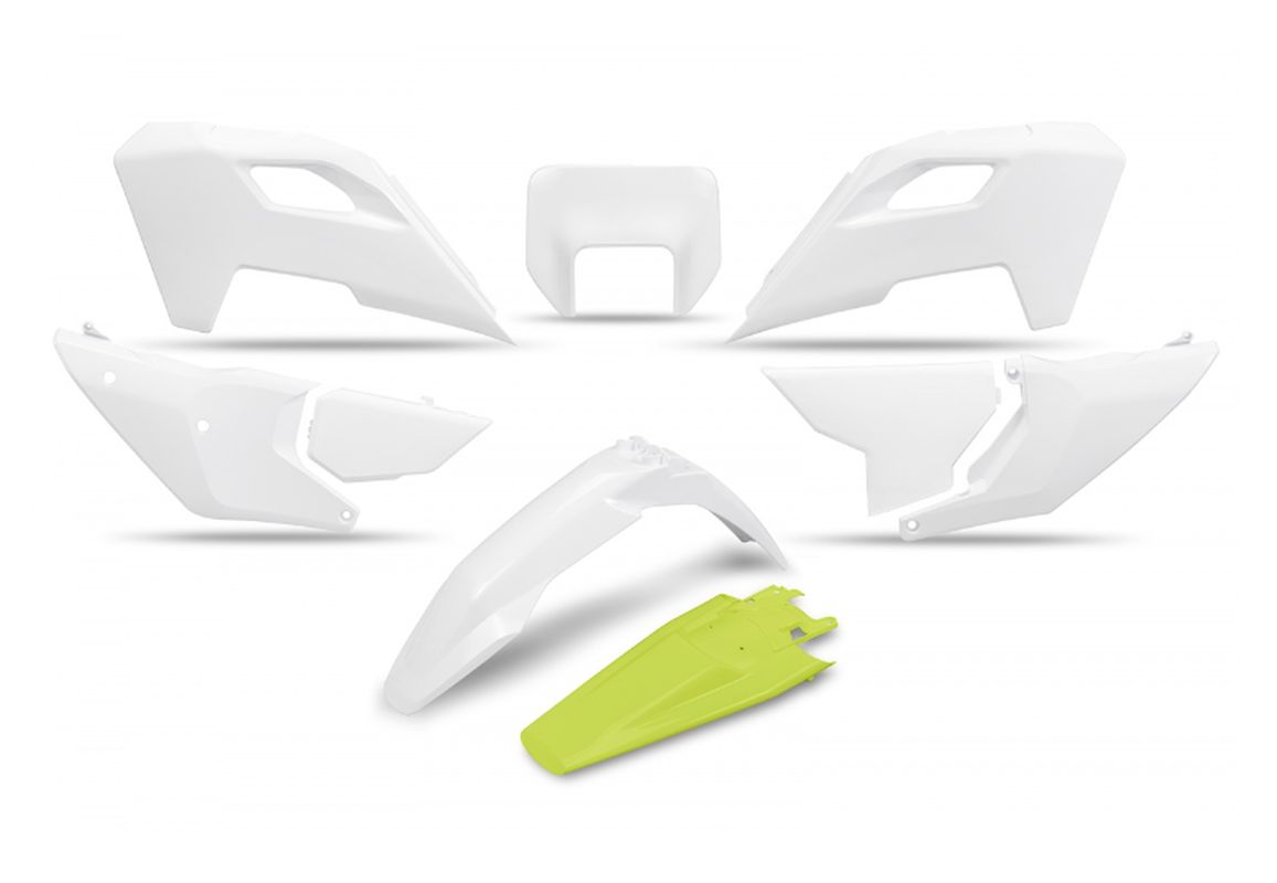 Plastics kit Husqvarna TE 150/250/300 24-25, FE 250/350/450/501 24-25 color OEM white, yellow