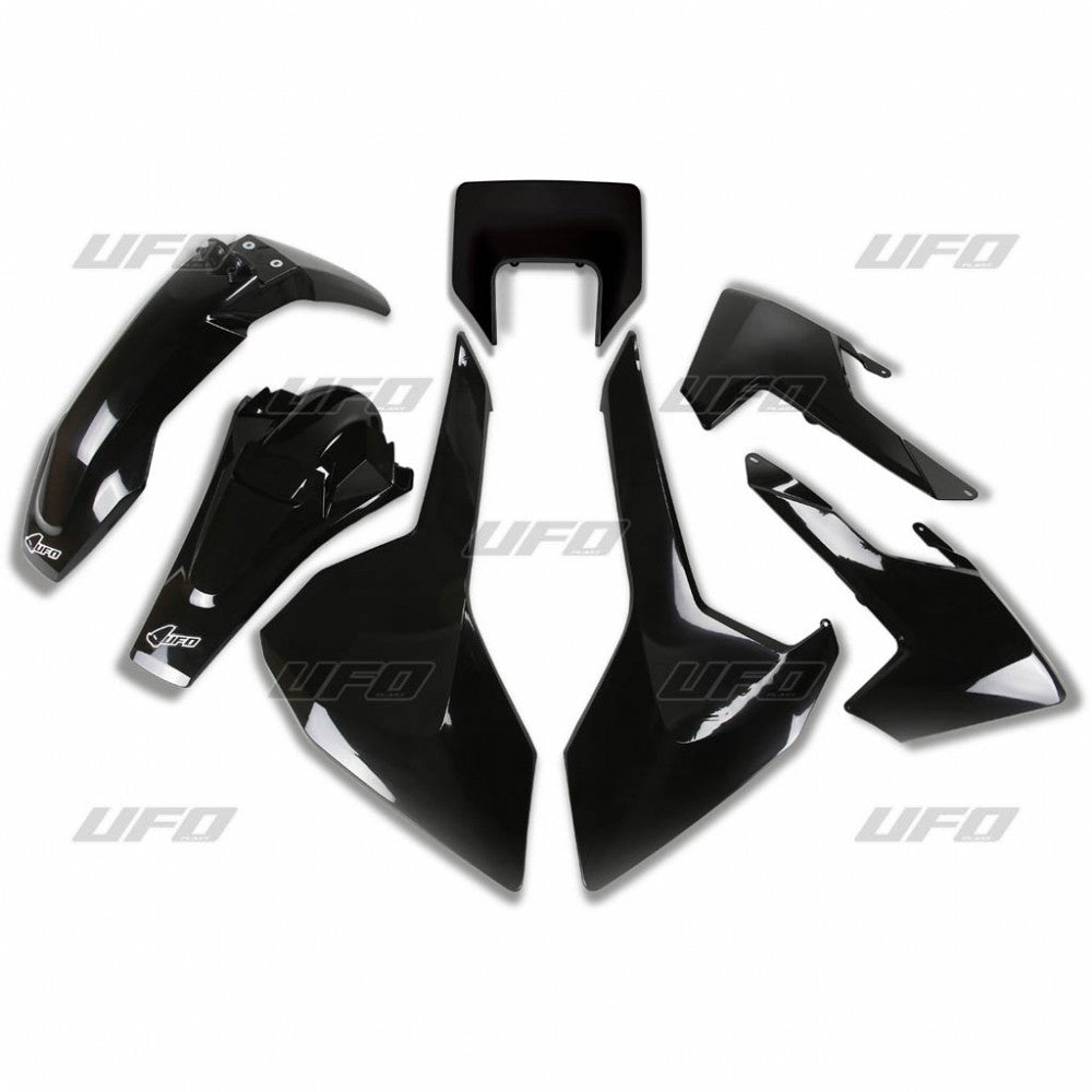 Plastics kit Husqvarna TX/TE/FE 17-19 with headlight mask color black (HU621E001)