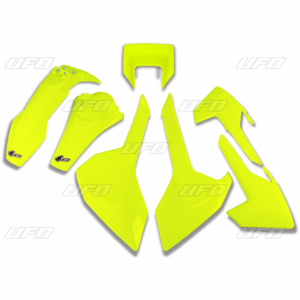 Plastics kit Husqvarna TX/TE/FE 17-19 with headlight mask color yellow fluo (HU621DFLU)