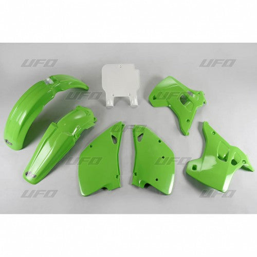 Plastics kit Kawasaki KX 125/250 92 color OEM (green/white) (KA195E999)