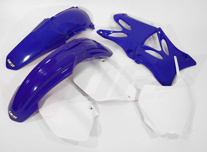 Plastics kit Yamaha YZ 125 06-14, YZ 250 06-14 color OEM 06-12 (white/blue) (YA302E999)
