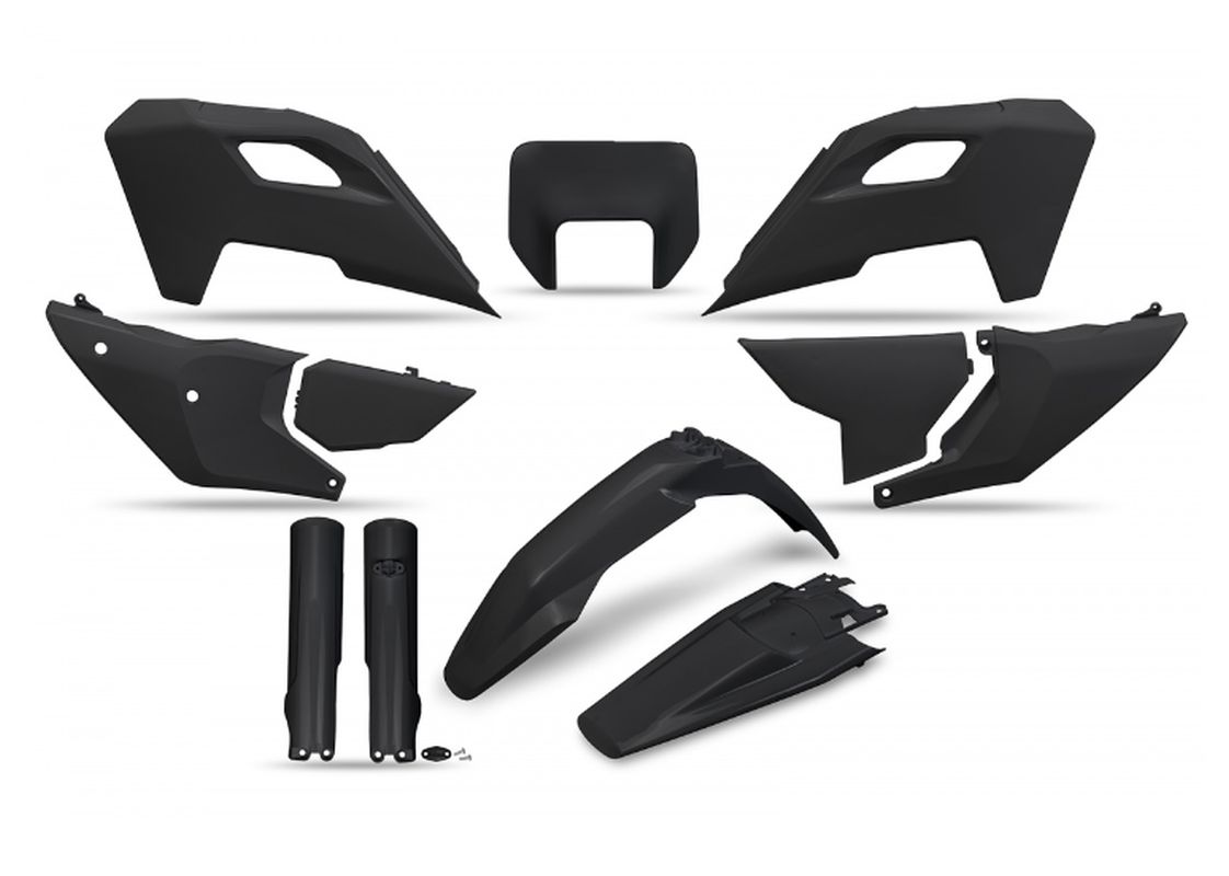 Full plastics kit with fork guards Husqvarna TE 150/250/300 24-25, FE 250/350/450/501 24-25 color black