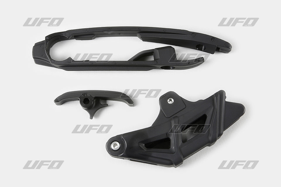 Chain slider (small and large) + chain guide set KTM SX/SX-F 16-21 (except SX 250 16) color black