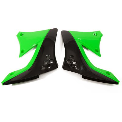 Radiator shrouds Kawasaki KX-F 450 09-11 OEM color (black/green)