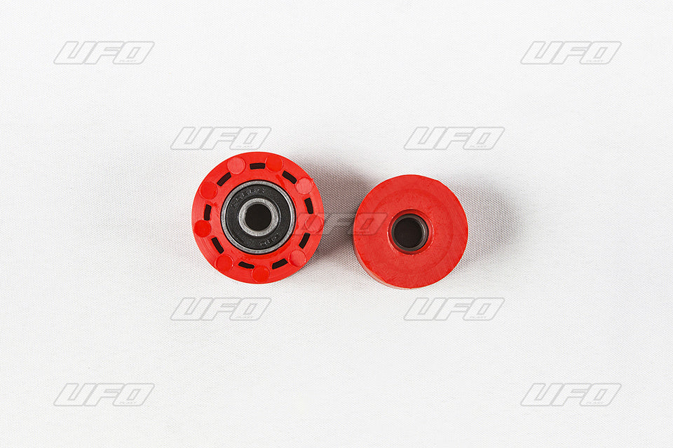 Chain roller set 2 pcs upper and lower Honda CRF 450R/X 12-16, CRF 250R 12-18 color red (8x38x24 mm) and (8x34x24 mm) 79-5014, 79-5015