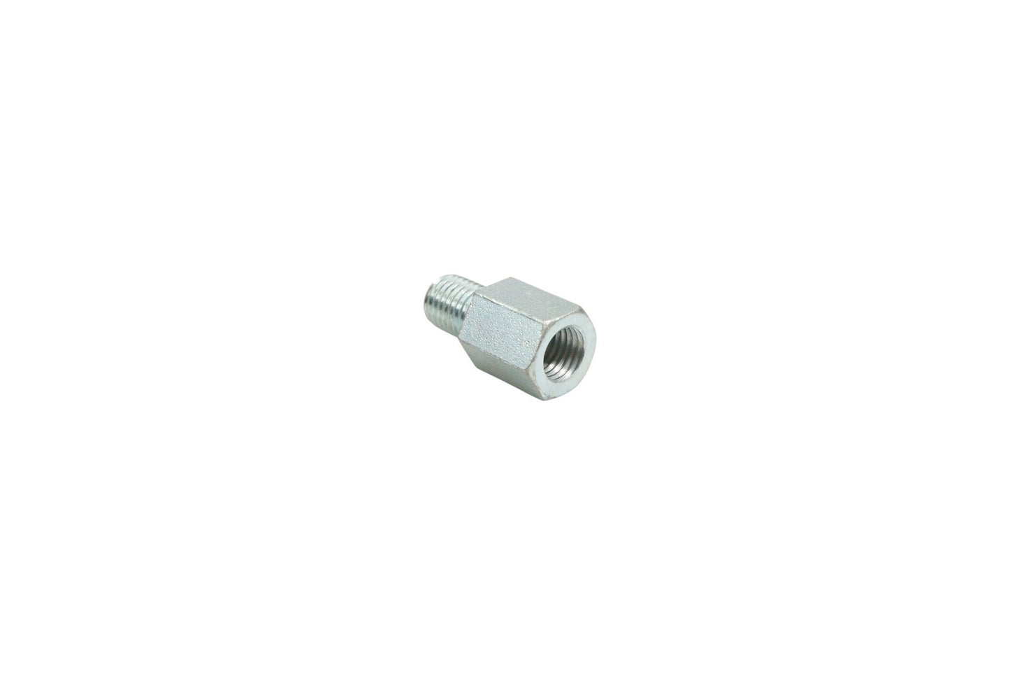 Mirror adapter (thread M10 x 1.25 right/external - M10 x 1.25 left/internal) (RT9VC) (silver color)