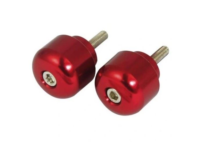 Handlebar ends M6x45 red color (Honda standard) Honda CB, CBF, CBR, VFR, VTR 250–1300 1969–2008 (901RJ)