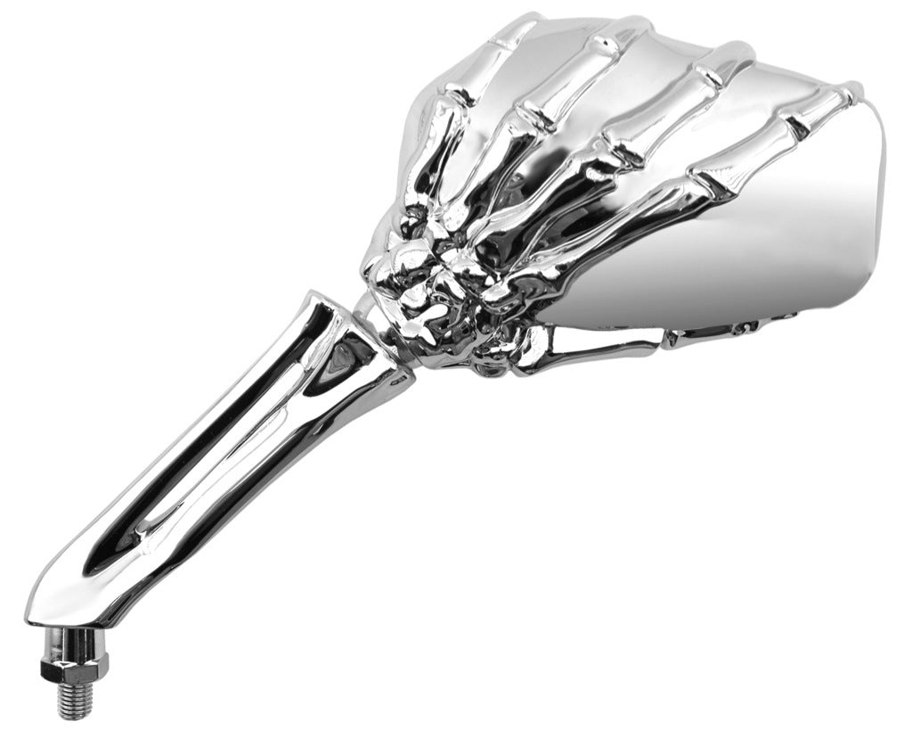 Mirror left universal chrome (skeleton hand design) (E569I)