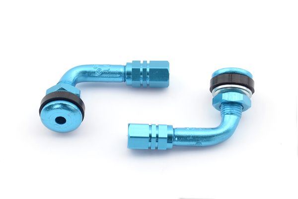 Angled tire valve blue (set of 2) (952AZ)